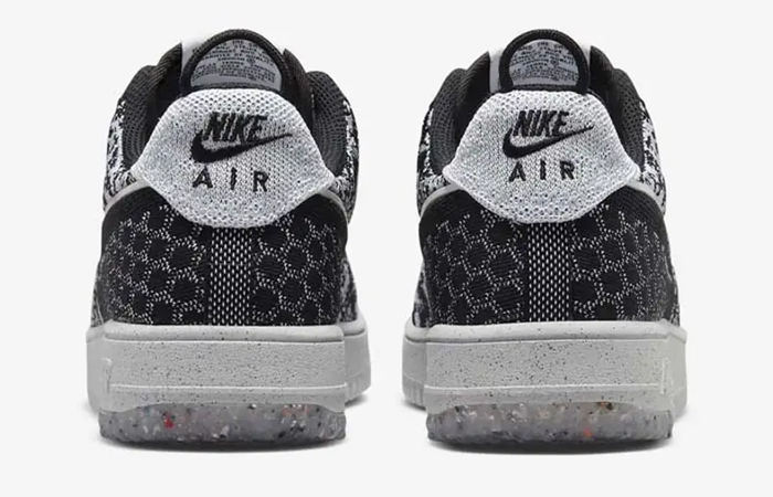 Nike Air Force 1 Crater Flyknit Black Pure Platinum DM0590-001 back