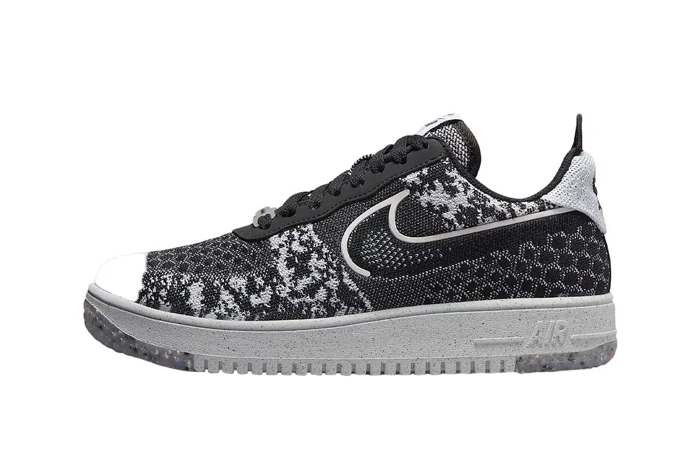 Nike Air Force 1 Crater Flyknit Black Pure Platinum DM0590-001 featured image