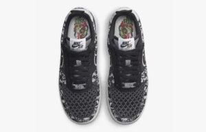 Nike Air Force 1 Crater Flyknit Black Pure Platinum DM0590-001 up