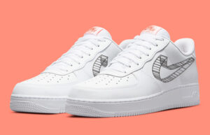 Nike Air Force 1 Low 3D Swoosh White DR0149-100 front corner