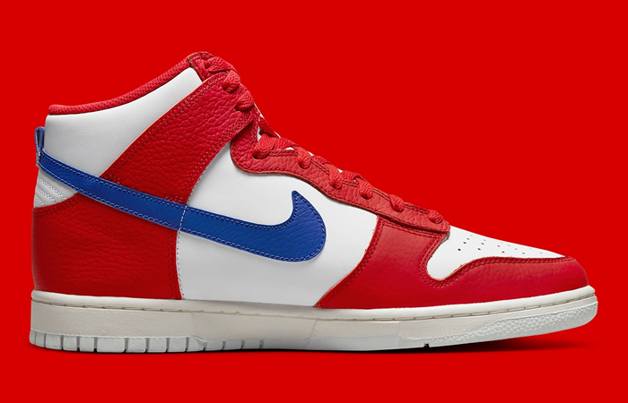 Nike Dunk High USA Red White right