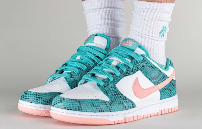 Nike Dunk Low Snakeskin DR8577-300 onfoot 03