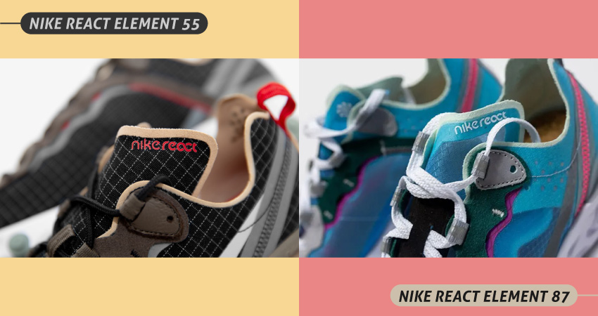 Nike React Element 55 vs 87 tongue