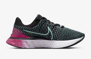 Nike React Infinity Run Flyknit Pink Teal Womens DD3024-003 right