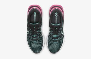Nike React Infinity Run Flyknit Pink Teal Womens DD3024-003 up