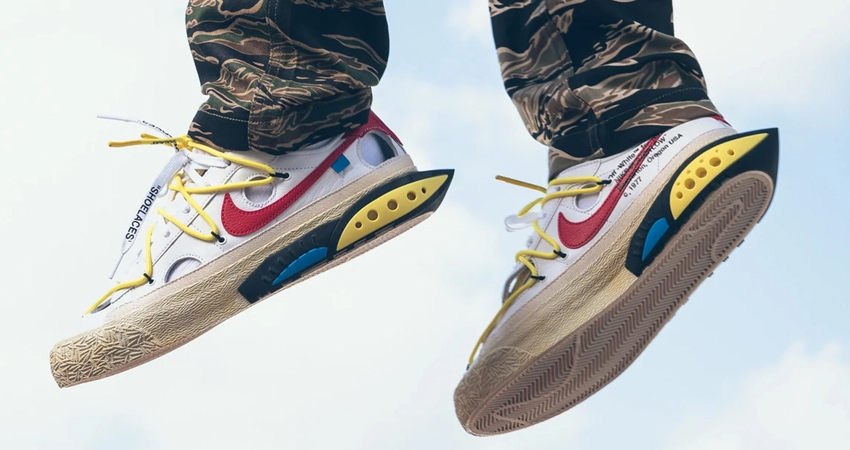 On Foot Look and Buying Guide For Off-White x Nike Blazer Low White Multi 01