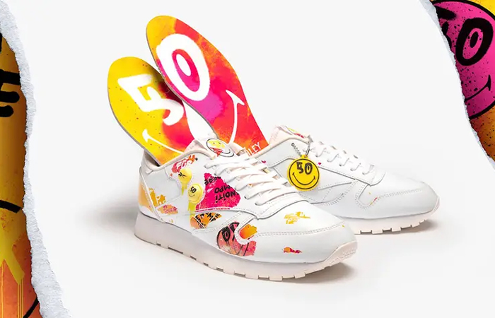 Smiley Reebok Classic Leather Pump 50th Anniversary GY1580 01