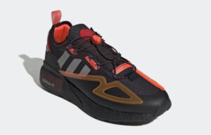 adidas Zx 2k Boost Core Black Solar Red GY1209 front corner