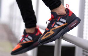 adidas Zx 2k Boost Core Black Solar Red GY1209 onfoot 01