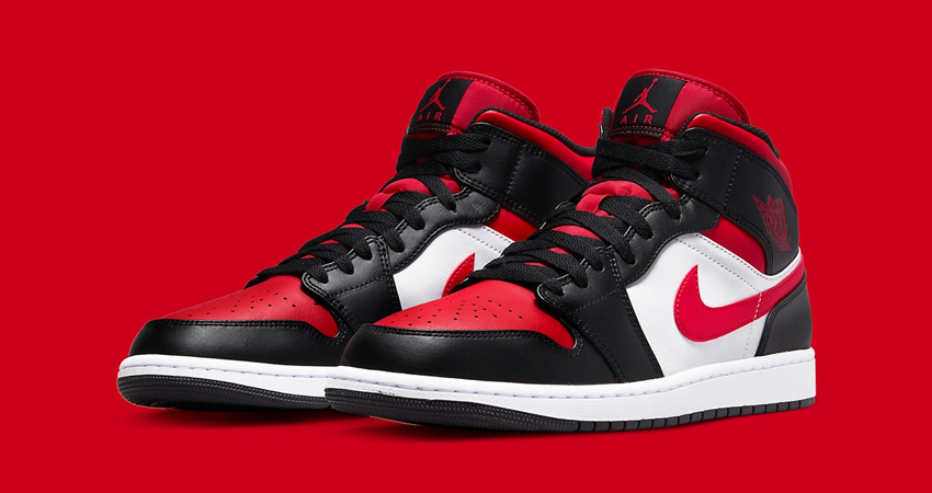 BRED TOE Blends Lightly With Air Jordan 1 Mid 02