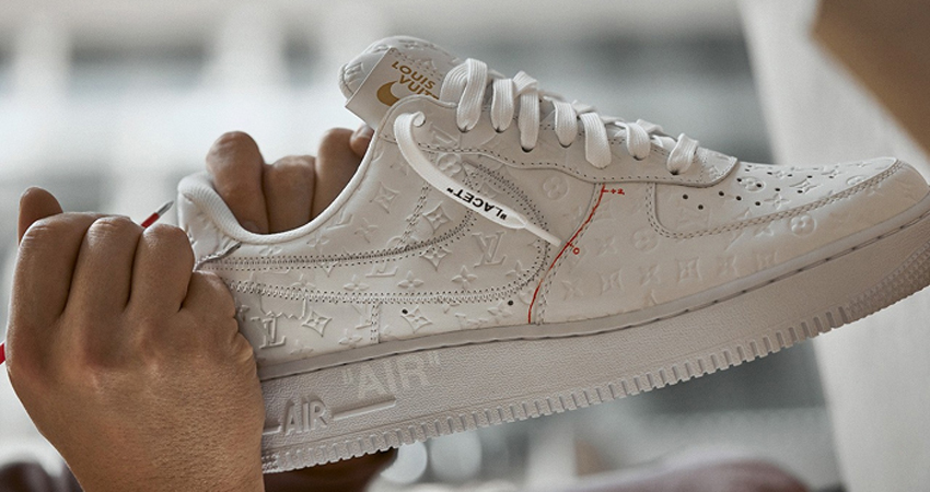 Louis Vuitton Set To Release A Luxury Draped Nike Air Force 1 Virgil Abloh In All White 02