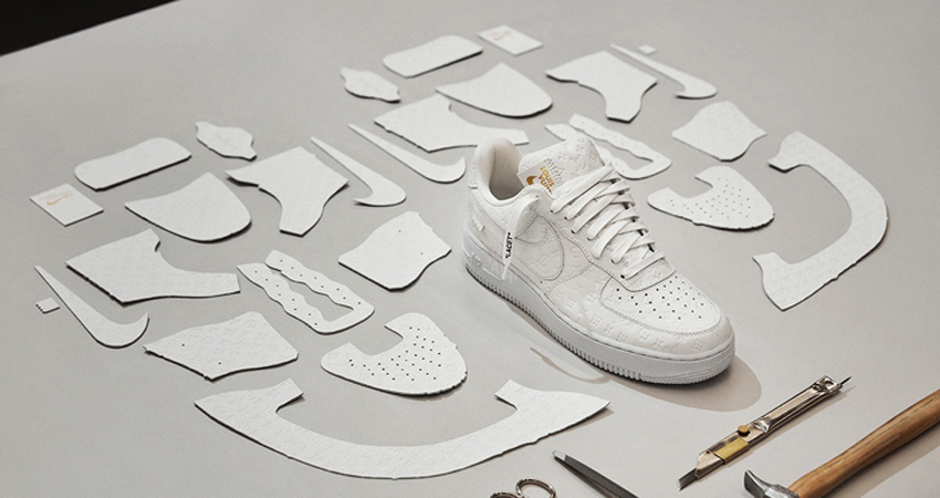Louis Vuitton Set To Release A Luxury Draped Nike Air Force 1 Virgil Abloh In All White 03