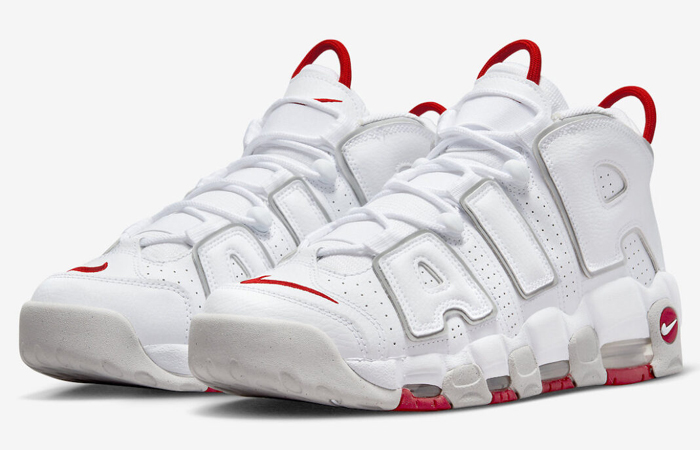 Nike Air More Uptempo White Red DX8965-100 front corner