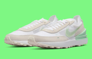 Nike Waffle One Off White Green DX2647-100 front corner