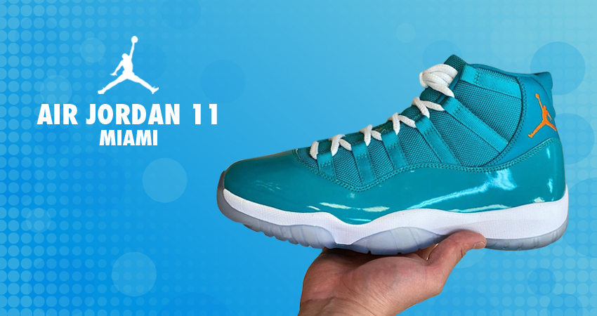 This Air Jordan 11 Look-See Sample Has Miami Colors featured image