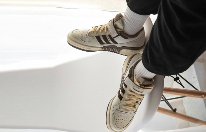 adidas Forum 84 Low Off White Brown GX4567 onfoot 02