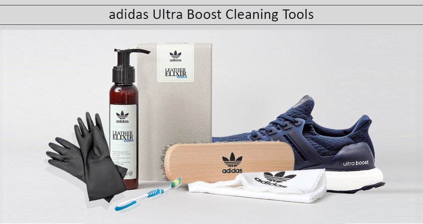 What are the required materials to clean the adidas Ultra Boost trainers