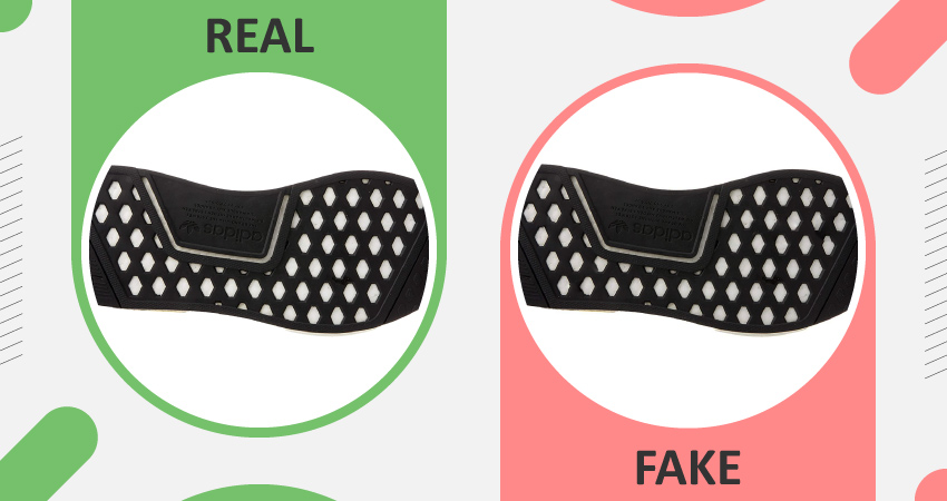 Real vs Fake adidas NMD Exterior sole