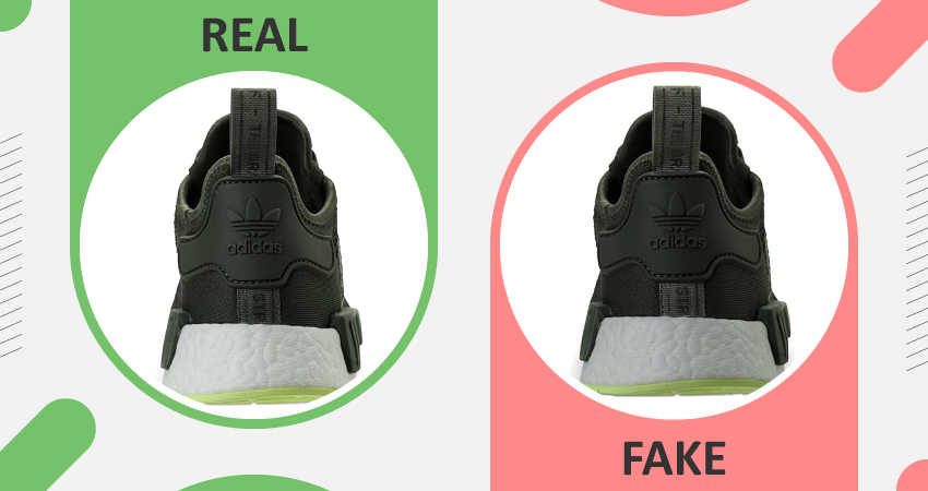 Real vs Fake adidas NMD HEEL