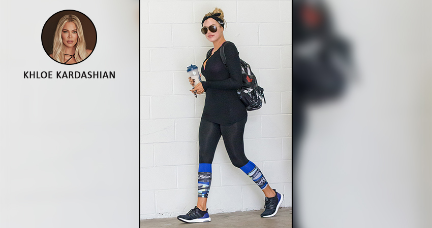 Khloe Kardashian worn by adidas ultra boost