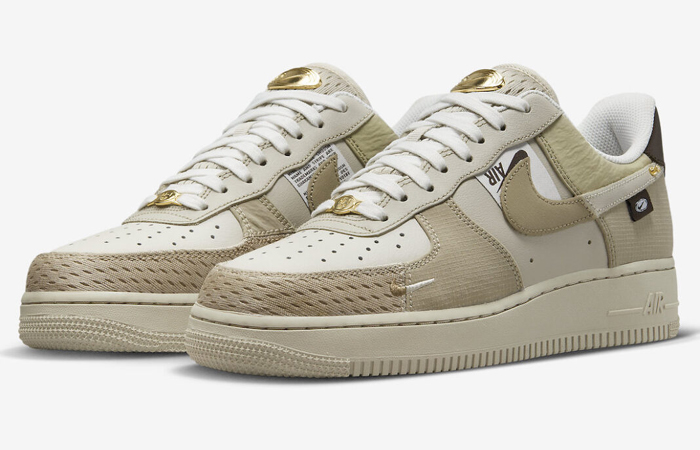 Nike Air Force 1 Low Bling Gold DX6061-122 front corner
