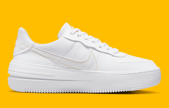 Nike Air Force 1 PLT.AF.ORM White Yellow Ochre DJ9946-102 right