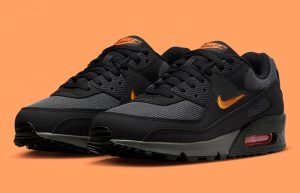 Nike Air Max 90 Jewel Black Orange DX2656-001 front corner