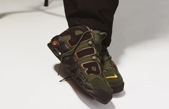 Nike Air More Uptempo Cargo Khaki DX2669-300 onfoot 01