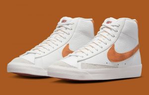 Nike Blazer Mid 77 White Orange DX8948-100 front corner
