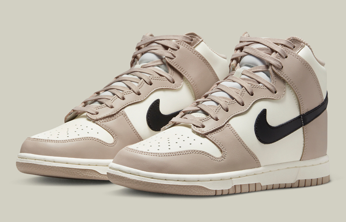 Nike Dunk High Fossil Stone Womens DD1869-200 front corner