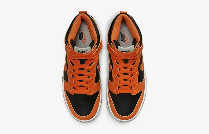 Nike Dunk High Halloween Orange Black GS DB2179-004 up
