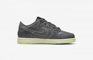 Nike Dunk Low Double Swoosh Grey Green GS DQ6215-001 right