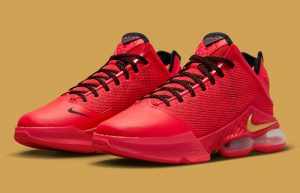 Nike LeBron 19 Low Light Crimson DO9829-600 front corner