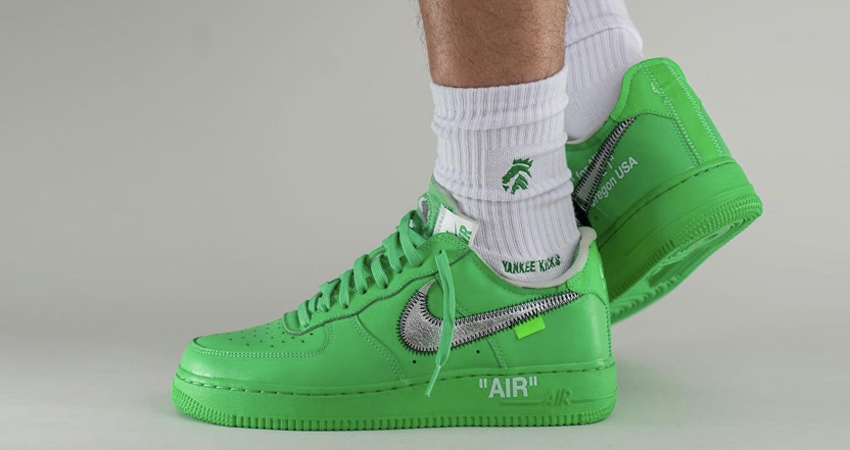 Limon Green Off-White Air Force  Sneaker posters, Sneakers illustration,  Nike art