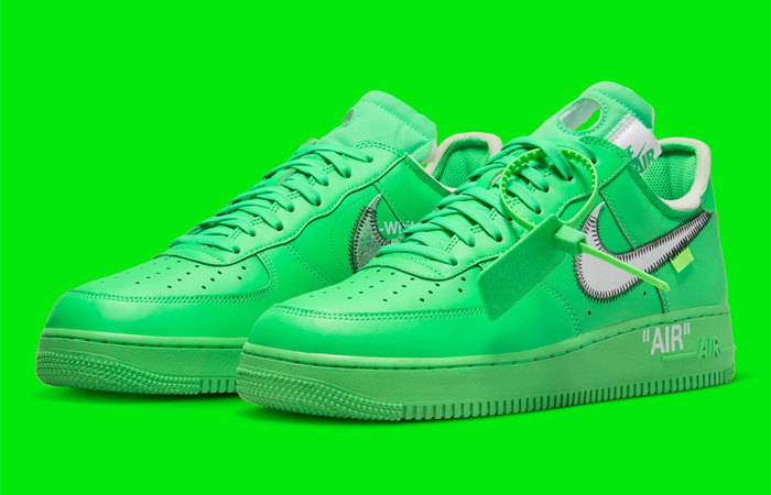 Off-White Nike Air Force 1 Low Green DX1419-300 front corner