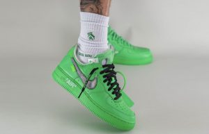 Off-White Nike Air Force 1 Low Green DX1419-300 onfoot 02