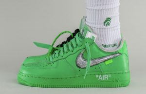 Off-White Nike Air Force 1 Low Green DX1419-300 onfoot 03
