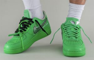 Off-White Nike Air Force 1 Low Green DX1419-300 onfoot 04
