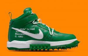 Off-White x Nike Air Force 1 Mid Pine Green DR0500-300 right