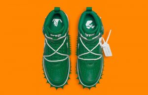 Off-White x Nike Air Force 1 Mid Pine Green DR0500-300 up