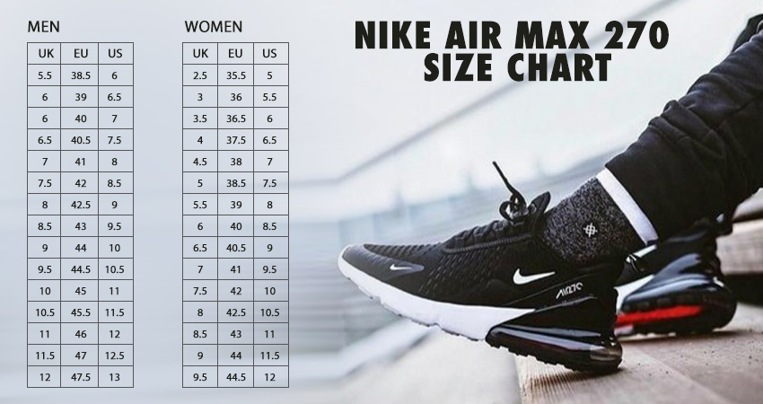 Size of Nike Air Max 270