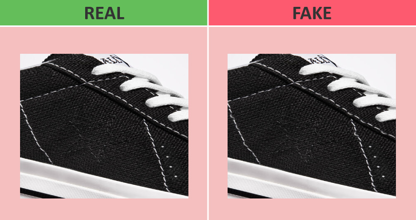  Converse one star real vs fake stitches