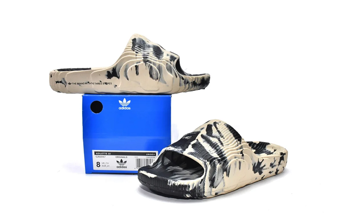 adidas Adilette 22 Slides Carbon Aluminium GX6947 03