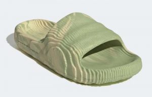 adidas Adilette 22 Slides Magic Lime Desert Sand GY1597 front corner