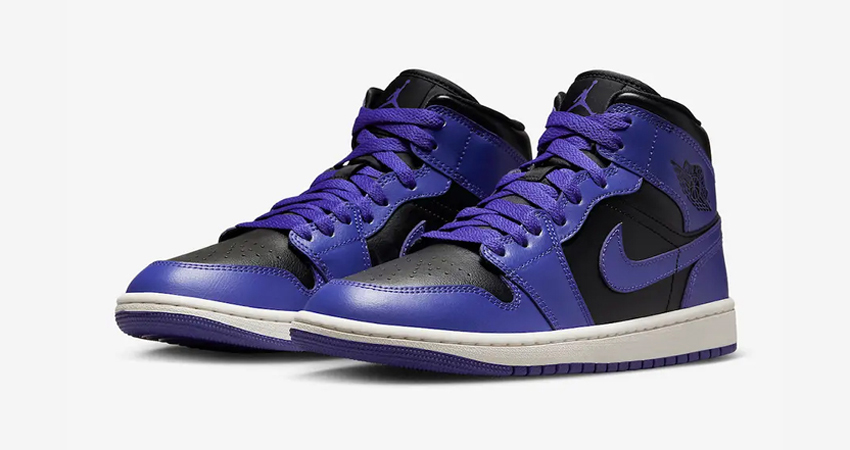 Air Jordan 1 Mid Goes Back To Basics With Purple and Black 02