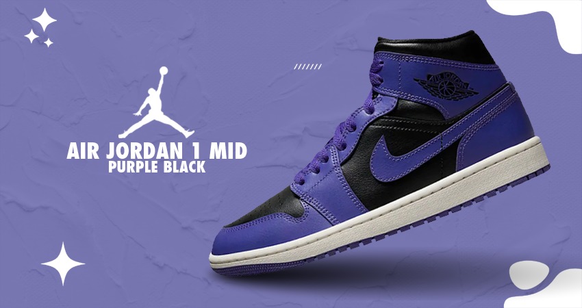 Air Jordan 1 Mid Goes Back To Basics With Purple and Black