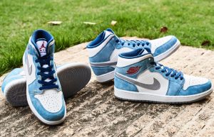 Air Jordan 1 Mid SE GS French Blue Fire Red DR6235-401 01