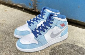 Air Jordan 1 Mid SE GS French Blue Fire Red DR6235-401 03