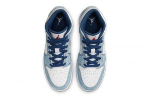 Air Jordan 1 Mid SE GS French Blue Fire Red DR6235-401 up