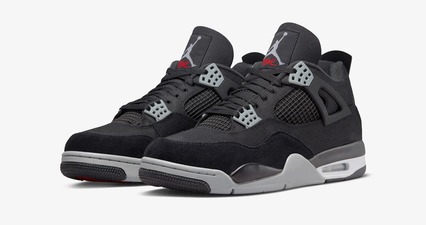 Bringing You The Official Look Of The Air Jordan 4 Black Canvas 02